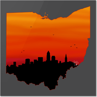 Cleveland Skyline Posters and Art